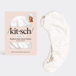 Organic Bamboo Hair Towel - White